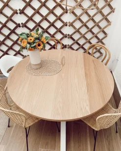 Beliani Ruokapoyta Vaalea Puu/Valkoinen 120 Cm Jacksonville Best