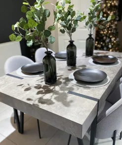 Beliani Ruokapoyta Vaaleanharmaa/Musta 150 X 90 Cm Adena Best