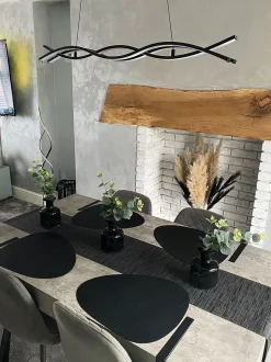 Beliani Ruokapoyta Vaaleanharmaa/Musta 150 X 90 Cm Adena Best