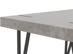 Beliani Ruokapoyta Vaaleanharmaa/Musta 150 X 90 Cm Adena Best