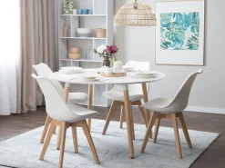 Beliani Ruokapoyta Valkoinen 120 Cm Bovio Fashion