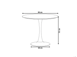 Beliani Ruokapoyta Valkoinen 90 Cm Boca Best