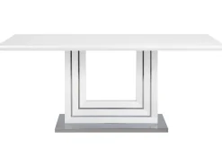 Beliani Ruokapoyta Valkoinen 180 X 90 Cm Kalona Hot