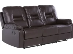 Beliani Ruskea Keinonahkainen Sohvaryhma Bergen Discount