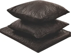 Beliani Ruskea Kohokuvioitu Paivapeittosetti 220 X 240 Rayen Outlet