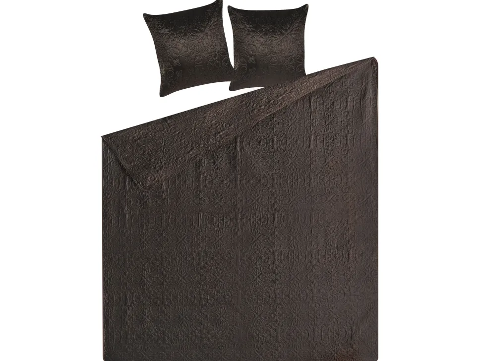 Beliani Ruskea Kohokuvioitu Paivapeittosetti 220 X 240 Rayen Outlet