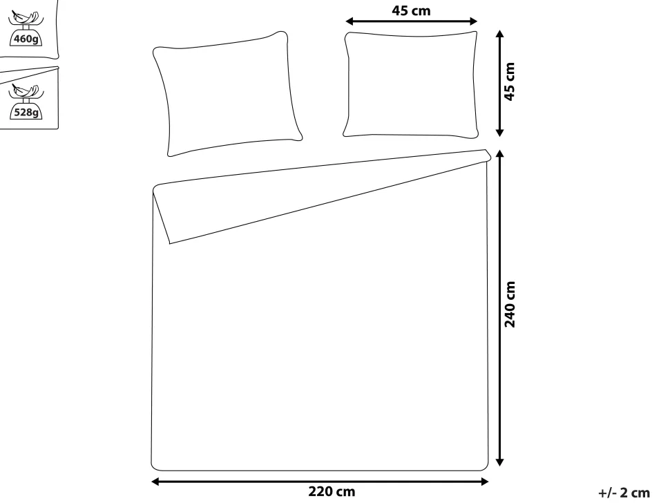 Beliani Ruskea Kohokuvioitu Paivapeittosetti 220 X 240 Rayen Outlet