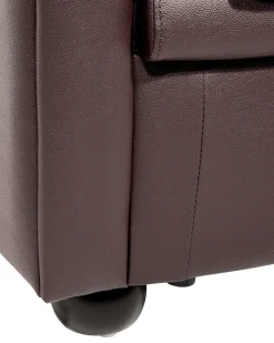 Beliani Ruskea Nahkaverhoiltu Nojatuoli Chesterfield Store