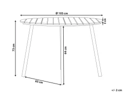 Beliani Ruskea Pyorea Puutarhan Ruokapoyta O 105 Cm Cavoli New