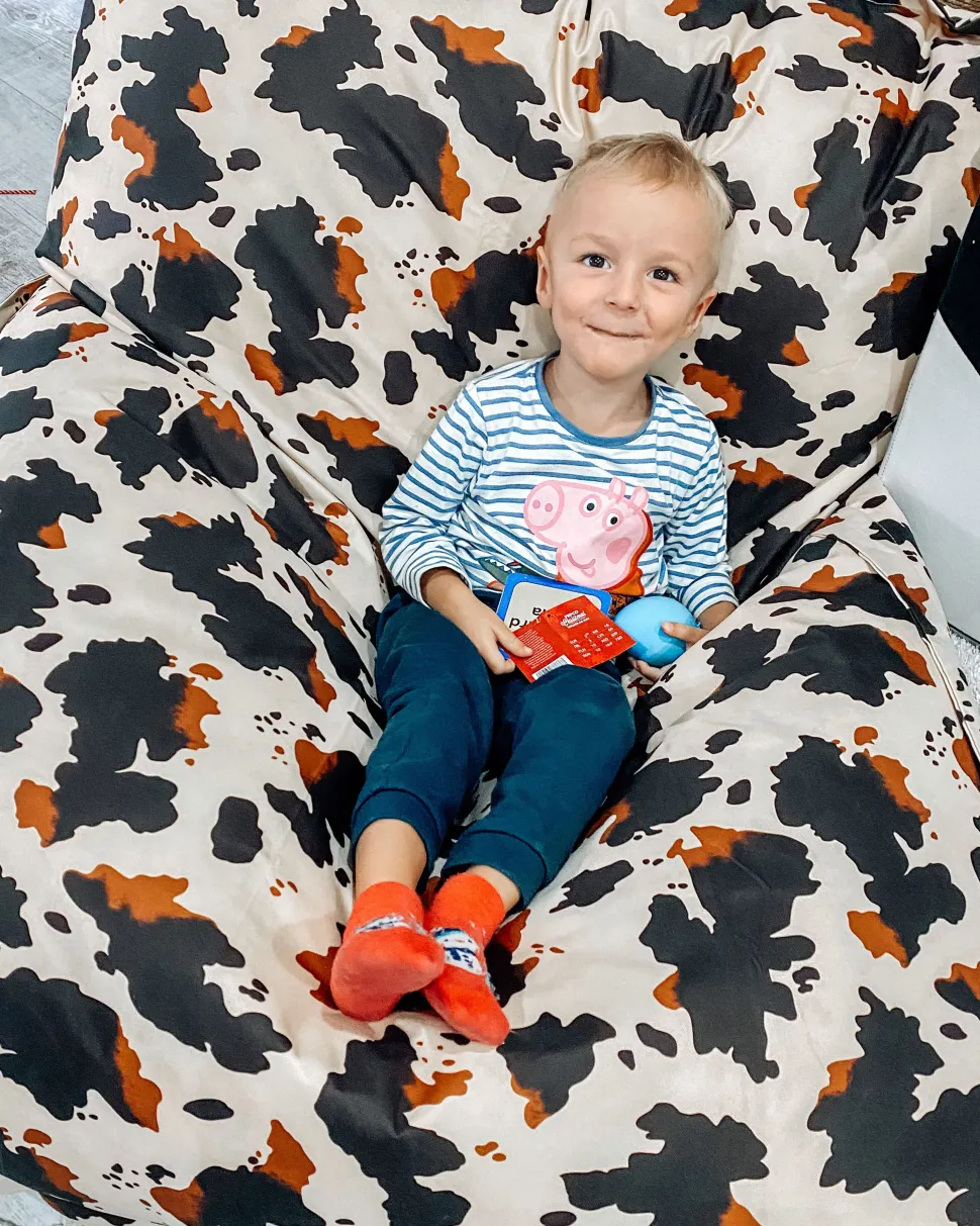 Beliani Sakkituoli Nailon Beige/Ruskea 140 X 180 Cm Fuzzy Clearance