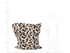 Beliani Sakkituoli Nailon Beige/Ruskea 140 X 180 Cm Fuzzy Clearance