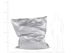 Beliani Sakkituoli Nailon Hopea 180 X 230 Cm Fuzzy Cheap