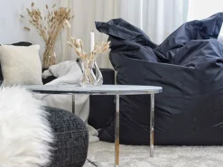 Beliani Sakkituoli Nailon Musta 140 X 180 Cm Fuzzy Hot