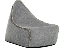 Beliani Sakkituoli Selkanojalla Kangas Vaaleanharmaa Drop Best