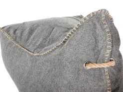 Beliani Sakkituoli Selkanojalla Kangas Vaaleanharmaa Drop Best