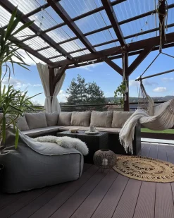 Beliani Sakkituoli Selkanojalla Kangas Vaaleanharmaa Drop Best