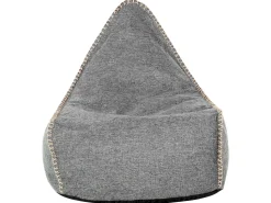 Beliani Sakkituoli Selkanojalla Kangas Vaaleanharmaa Drop Best