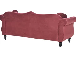 Beliani Samettinen Punainen Sohvasetti Skien Flash Sale
