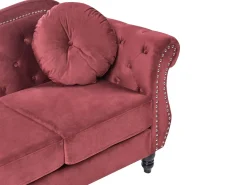 Beliani Samettinen Punainen Sohvasetti Skien Flash Sale