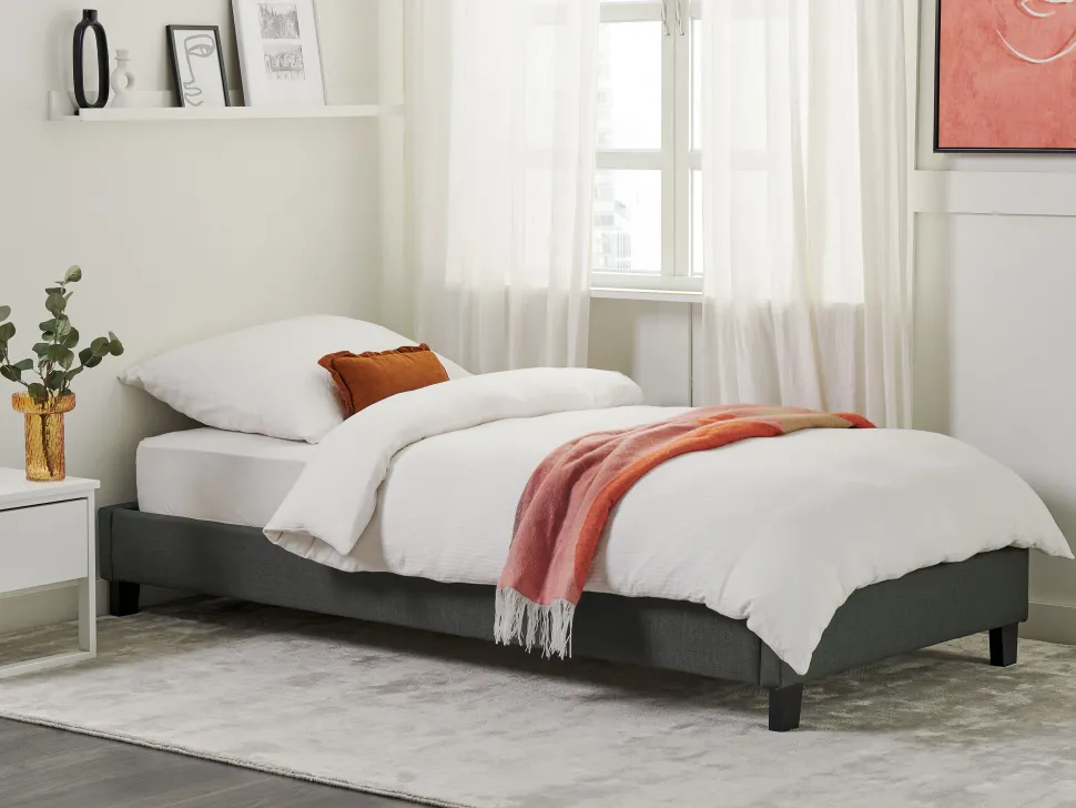 Beliani Sanky Kangas Harmaa 90 X 200 Cm Roanne Store