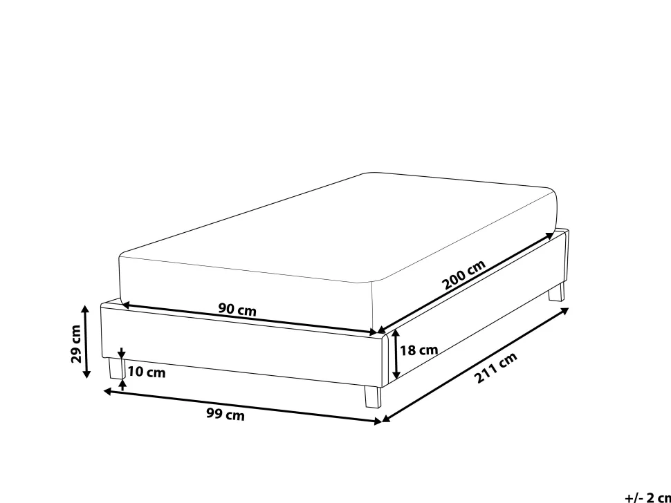Beliani Sanky Kangas Harmaa 90 X 200 Cm Roanne Store