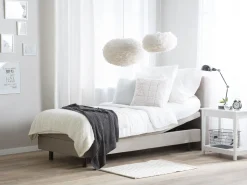 Beliani Sanky Kangas Sahkosaadettava Beige 90 X 200 Cm Duke Outlet