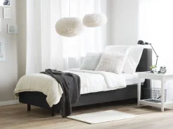 Beliani Sanky Kangas Sahkosaadettava Tummanharmaa 80 X 200 Cm Duke Clearance