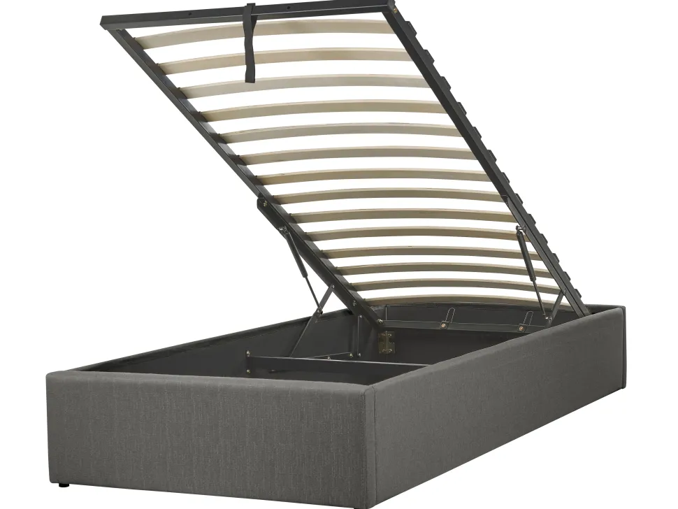 Beliani Sanky Kangas Säilytystila Tummanharmaa 90 X 200 Cm Dinan Hot