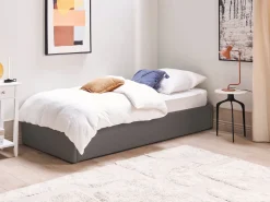 Beliani Sanky Kangas Säilytystila Tummanharmaa 90 X 200 Cm Dinan Hot