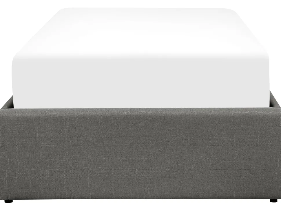 Beliani Sanky Kangas Säilytystila Tummanharmaa 90 X 200 Cm Dinan Hot