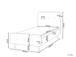 Beliani Sanky Kangas Tummansininen 90 X 200 Cm Rennes Sale