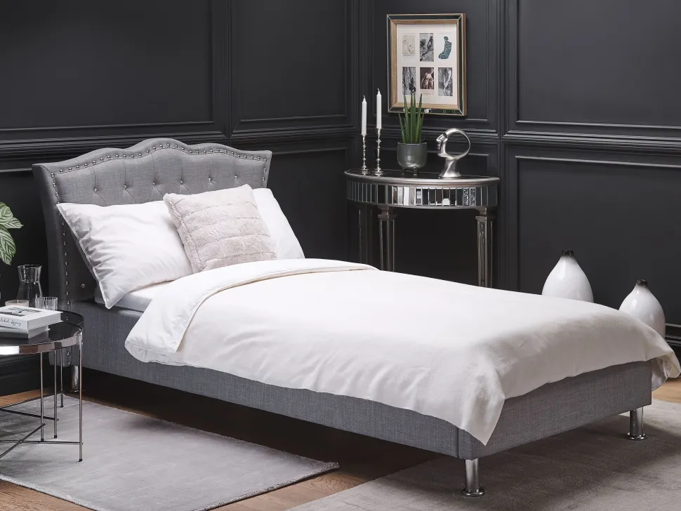 Beliani Sanky Kangas Vaaleanharmaa 90 X 200 Cm Metz Fashion