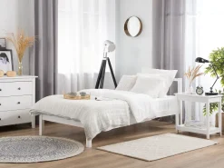 Beliani Sanky Manty Valkoinen 90 X 200 Cm Vannes Cheap