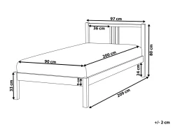 Beliani Sanky Manty Valkoinen 90 X 200 Cm Vannes Cheap