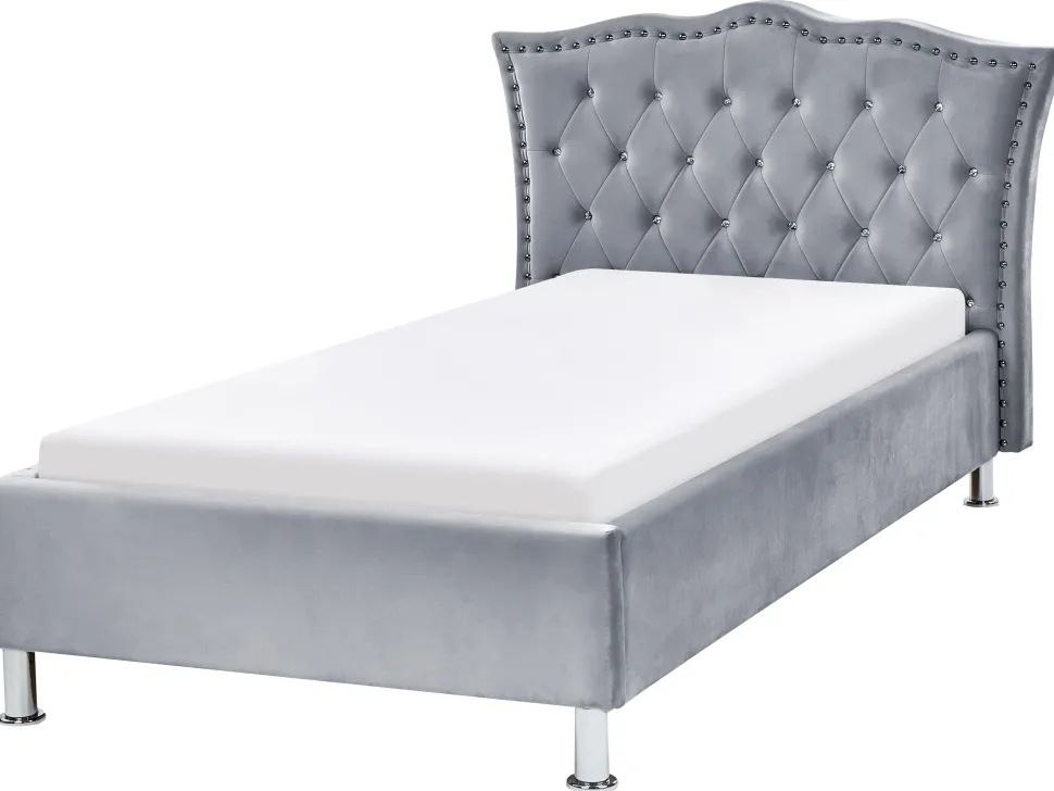 Beliani Sanky Sametti Harmaa 90 X 200 Cm Metz Fashion