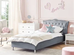 Beliani Sanky Sametti Harmaa 90 X 200 Cm Metz Fashion