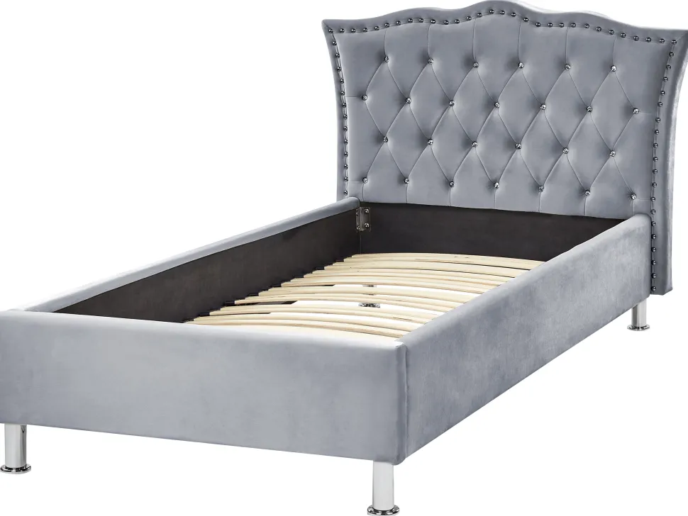 Beliani Sanky Sametti Harmaa 90 X 200 Cm Metz Fashion