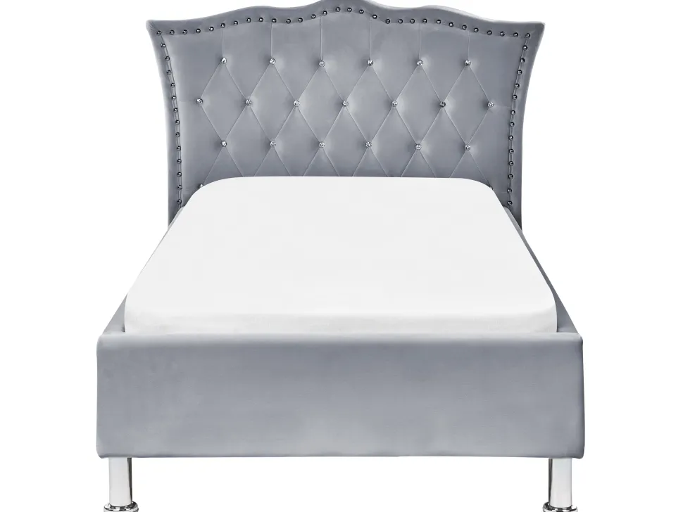 Beliani Sanky Sametti Harmaa 90 X 200 Cm Metz Fashion