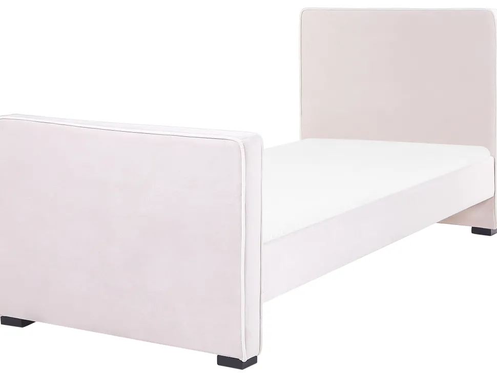 Beliani Sanky Sametti Pastellipinkki 90 X 200 Cm Teenie Hot