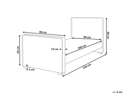 Beliani Sanky Sametti Pastellipinkki 90 X 200 Cm Teenie Hot