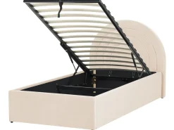 Beliani Sanky Sametti Säilytystila Beige 90 X 200 Cm Anet Store