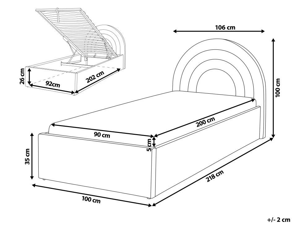 Beliani Sanky Sametti Säilytystila Vaaleanpunainen 90 X 200 Cm Anet Best