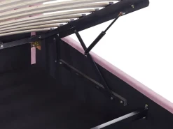 Beliani Sanky Sametti Säilytystila Vaaleanpunainen 90 X 200 Cm Anet Best