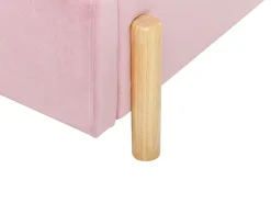 Beliani Sanky Sametti Vaaleanpunainen 90 X 200 Cm Anet Outlet