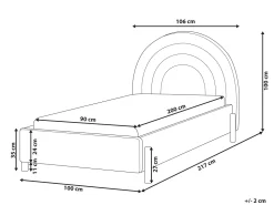 Beliani Sanky Sametti Vaaleanpunainen 90 X 200 Cm Anet Outlet