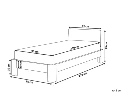 Beliani Sanky Vaalea Puu 90 X 200 Cm Royan Shop