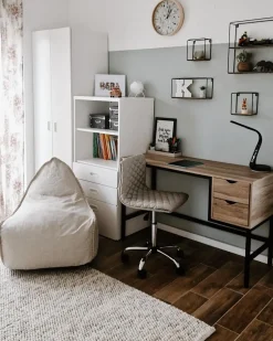 Beliani Seinahylly 5 Hyllya Metalli Musta/Vaalea Puu 4 Kpl Brito Cheap