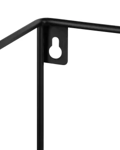 Beliani Seinahylly Metalli 5 Hyllya Musta/Vaalea Puu Laurel Hot