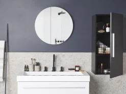 Beliani Seinakaappi 3 Hyllya Musta Bilbao Best Sale