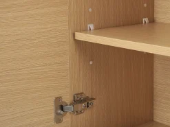 Beliani Seinakaappi 4 Hyllya Vaalea Puu Mataro Online